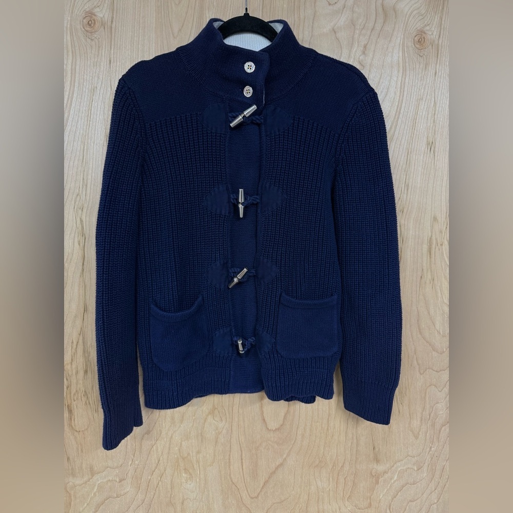 Vintage Lauren Ralph Lauren Sweater Womens Large Blue Heavy Ribbed Knit